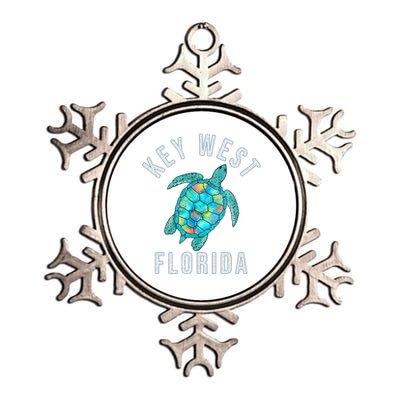 Key West Florida Sea Turtle Metallic Star Ornament