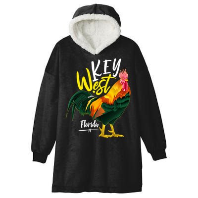 Key West Florida Keys Rooster Vacation Cruise Souvenir Gift Great Gift Hooded Wearable Blanket