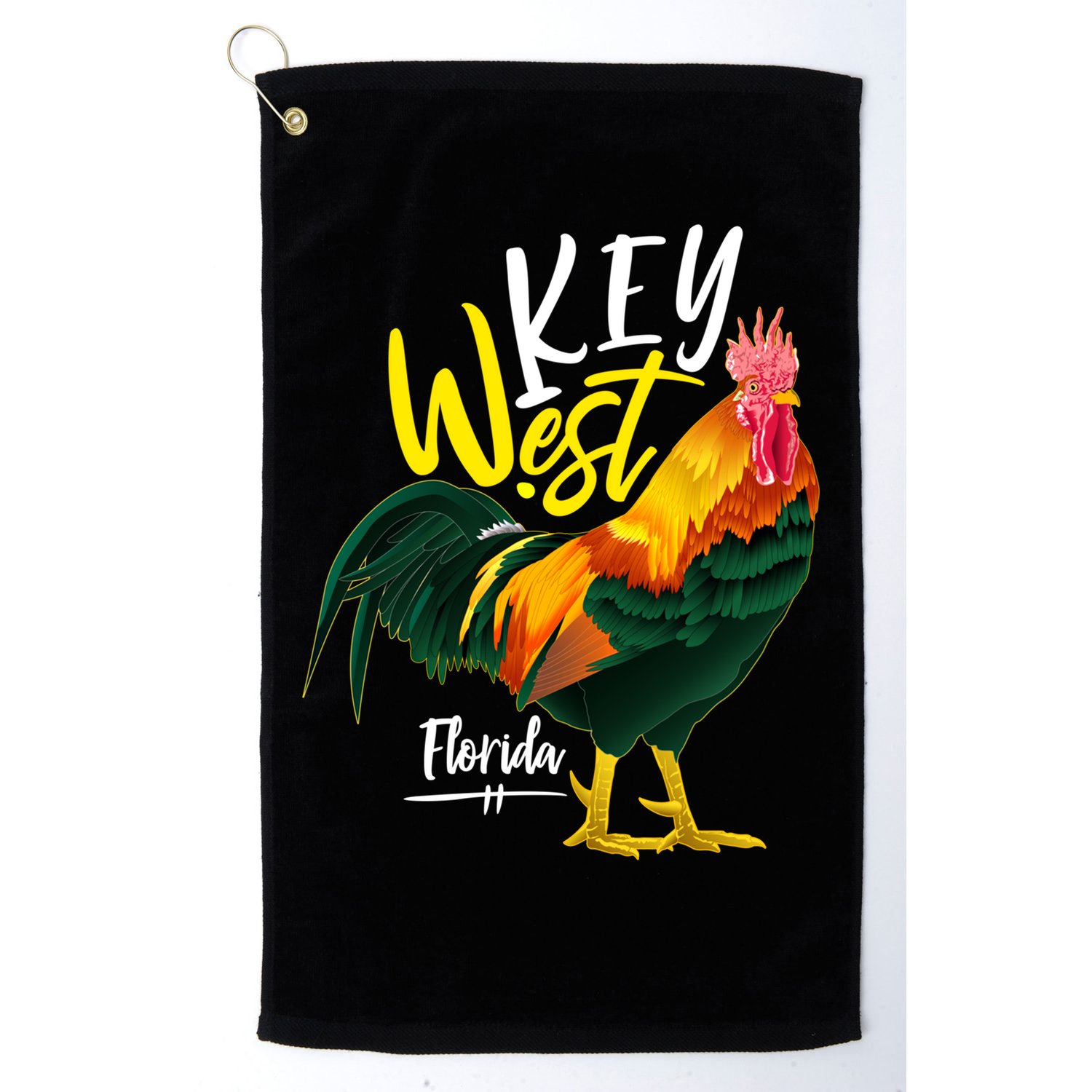 Key West Florida Keys Rooster Vacation Cruise Souvenir Gift Great Gift Golf Towel