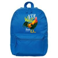 Key West Florida Keys Rooster Vacation Cruise Souvenir Gift Great Gift 16 in Basic Backpack