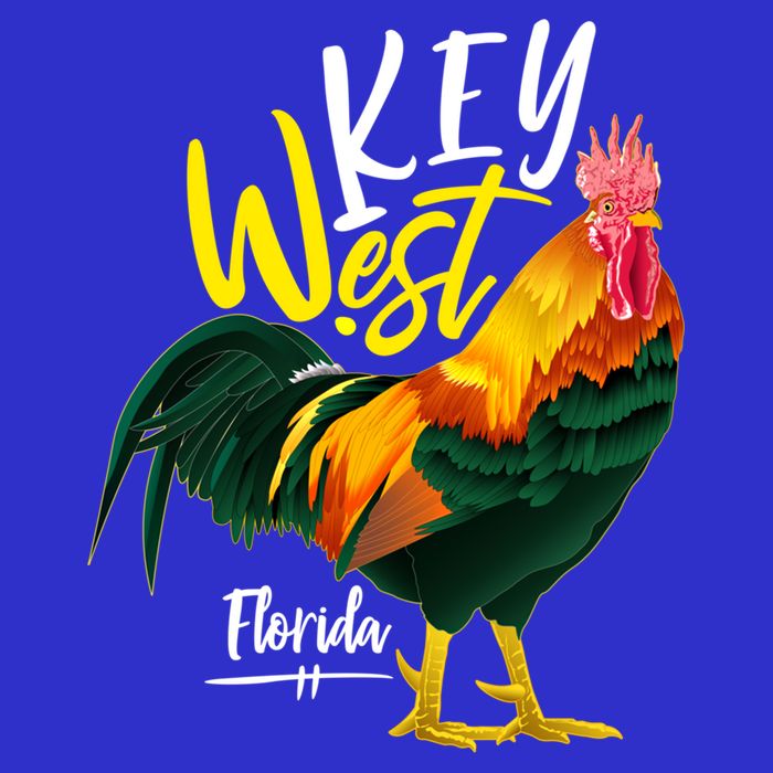 Key West Florida Keys Rooster Vacation Cruise Souvenir Gift Great Gift 16 in Basic Backpack