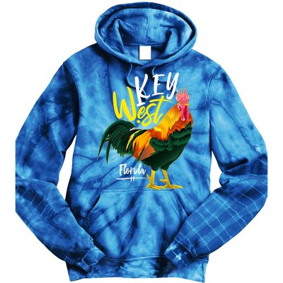 Key West Florida Keys Rooster Vacation Cruise Souvenir Gift Great Gift Tie Dye Hoodie