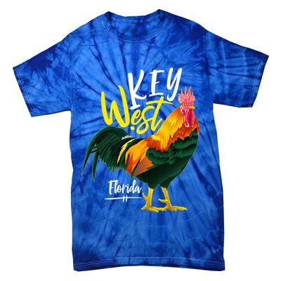 Key West Florida Keys Rooster Vacation Cruise Souvenir Gift Great Gift Tie-Dye T-Shirt