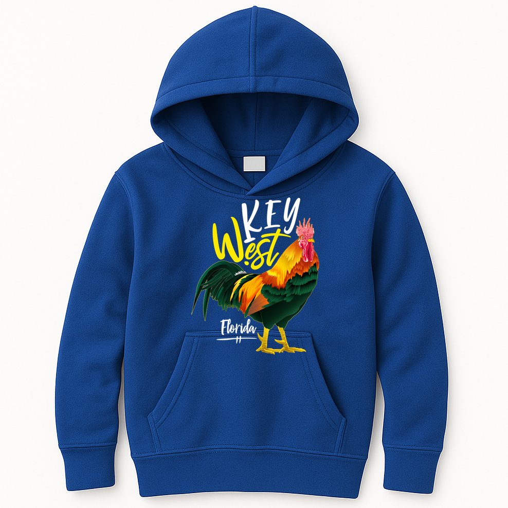 Key West Florida Keys Rooster Vacation Cruise Souvenir Gift Great Gift Kids Hoodie