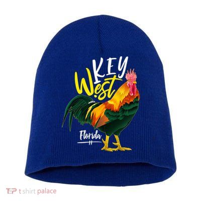 Key West Florida Keys Rooster Vacation Cruise Souvenir Gift Great Gift Short Acrylic Beanie