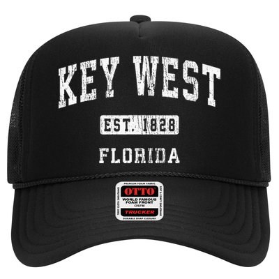 Key West Florida Fl Vintage Athletic Sports Trucker Hat