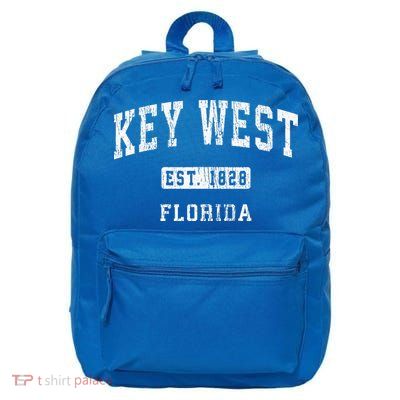 Key West Florida Fl Vintage Athletic Sports 16 in Basic Backpack