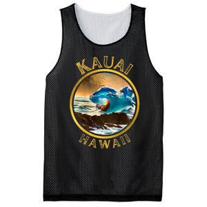 Kauai Wave Front Back Surf Chicken Rooster Ocean Beauty Mesh Reversible Basketball Jersey Tank