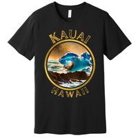 Kauai Wave Front Back Surf Chicken Rooster Ocean Beauty Premium T-Shirt