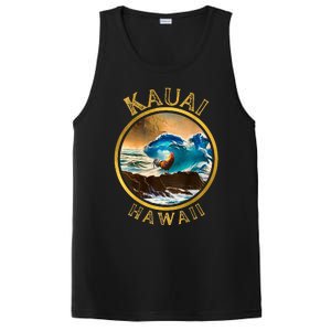 Kauai Wave Front Back Surf Chicken Rooster Ocean Beauty PosiCharge Competitor Tank