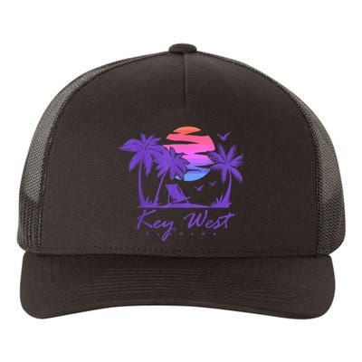 KEY WEST FLORIDA Spring Break Vacation Retro Vintage Sunset Yupoong Adult 5-Panel Trucker Hat