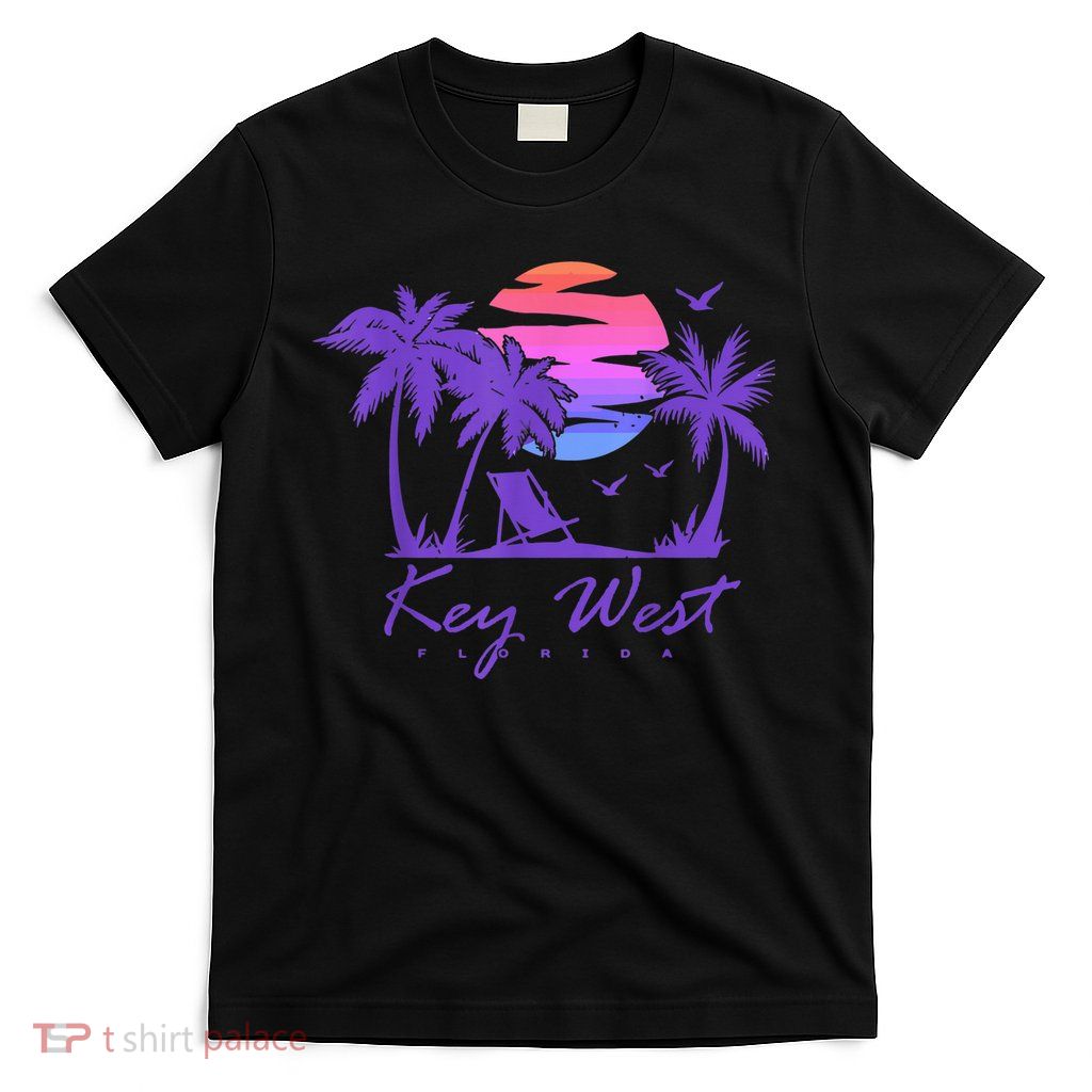 KEY WEST FLORIDA Spring Break Vacation Retro Vintage Sunset T-Shirt