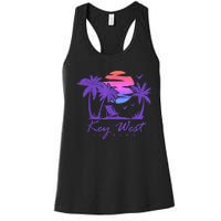 KEY WEST FLORIDA Spring Break Vacation Retro Vintage Sunset Women's Racerback Tank