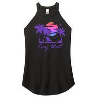 KEY WEST FLORIDA Spring Break Vacation Retro Vintage Sunset Women's Perfect Tri Rocker Tank