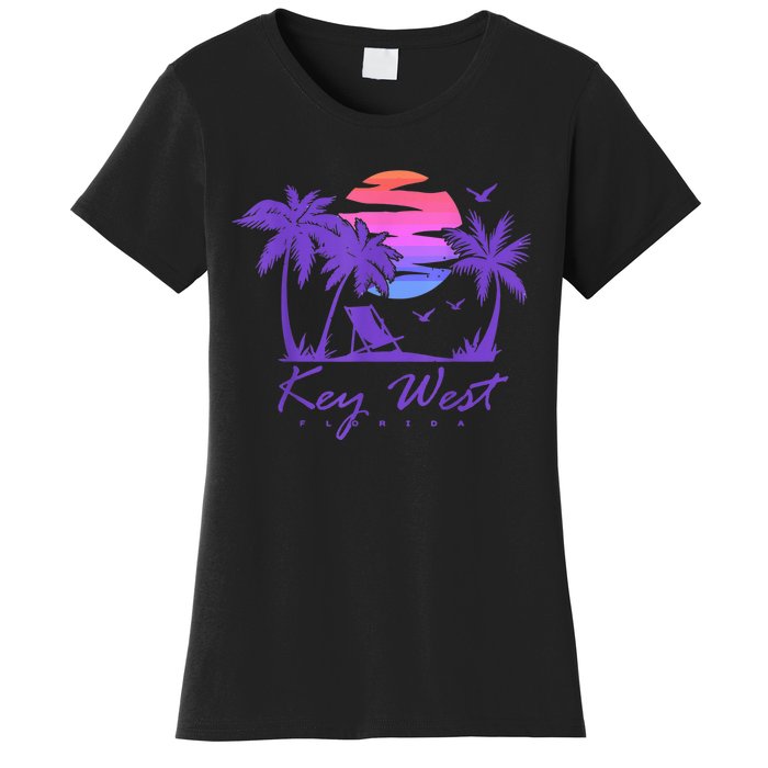 KEY WEST FLORIDA Spring Break Vacation Retro Vintage Sunset Women's T-Shirt