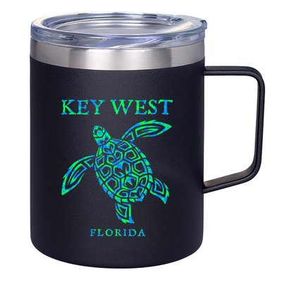 Key West Florida Sea Turtle Retro Boy Girl Vacation Souvenir 12oz Stainless Steel Coffee Mug