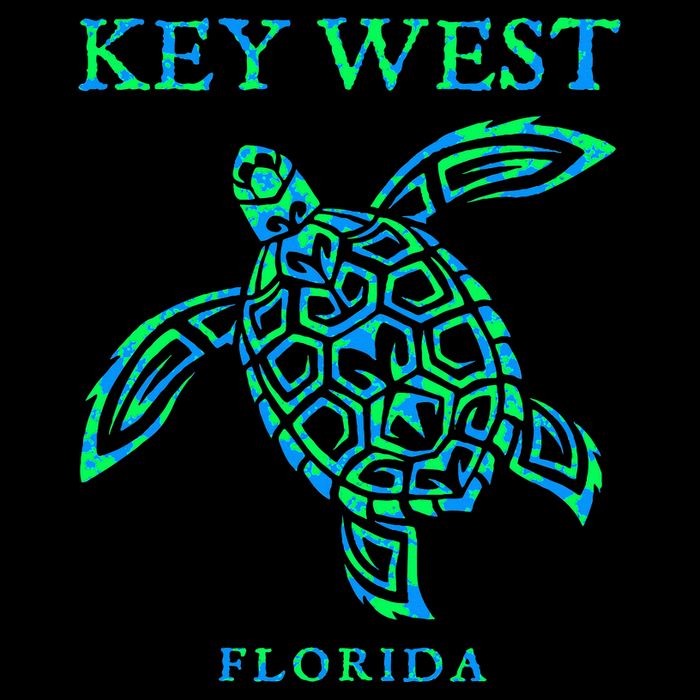 Key West Florida Sea Turtle Retro Boy Girl Vacation Souvenir Womens Tank Top