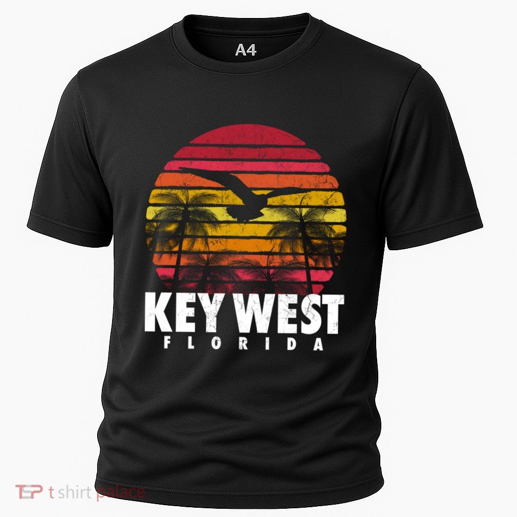 Key West Florida Vintage Retro Sunset Beach Gift Performance Shirt