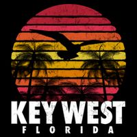 Key West Florida Vintage Retro Sunset Beach Gift Backpack