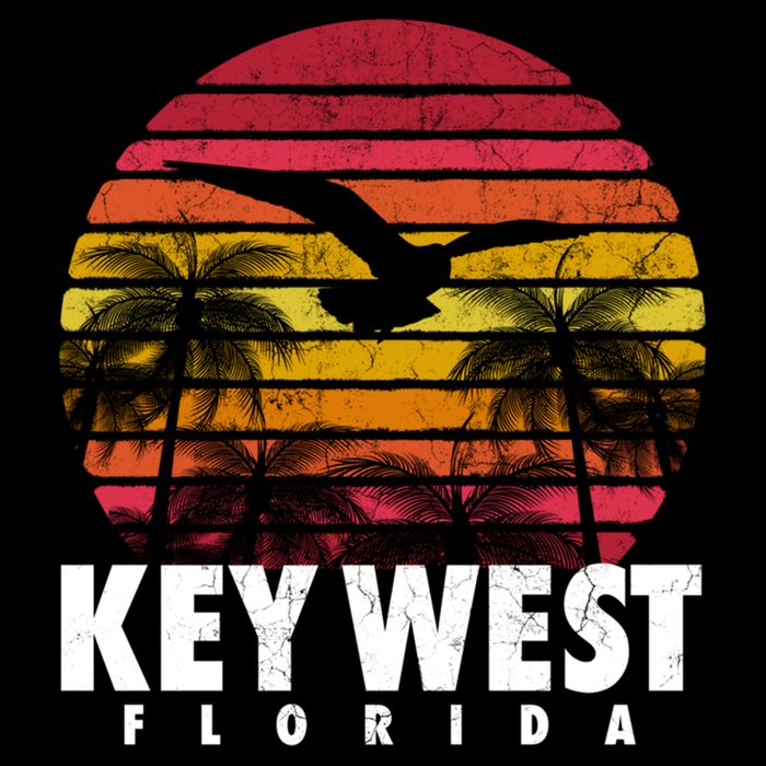 Key West Florida Vintage Retro Sunset Beach Gift Backpack