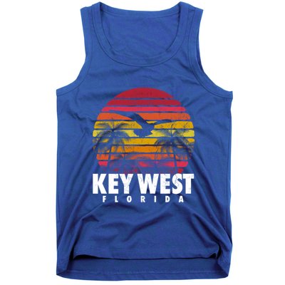 Key West Florida Vintage Retro Sunset Beach Gift Tank Top