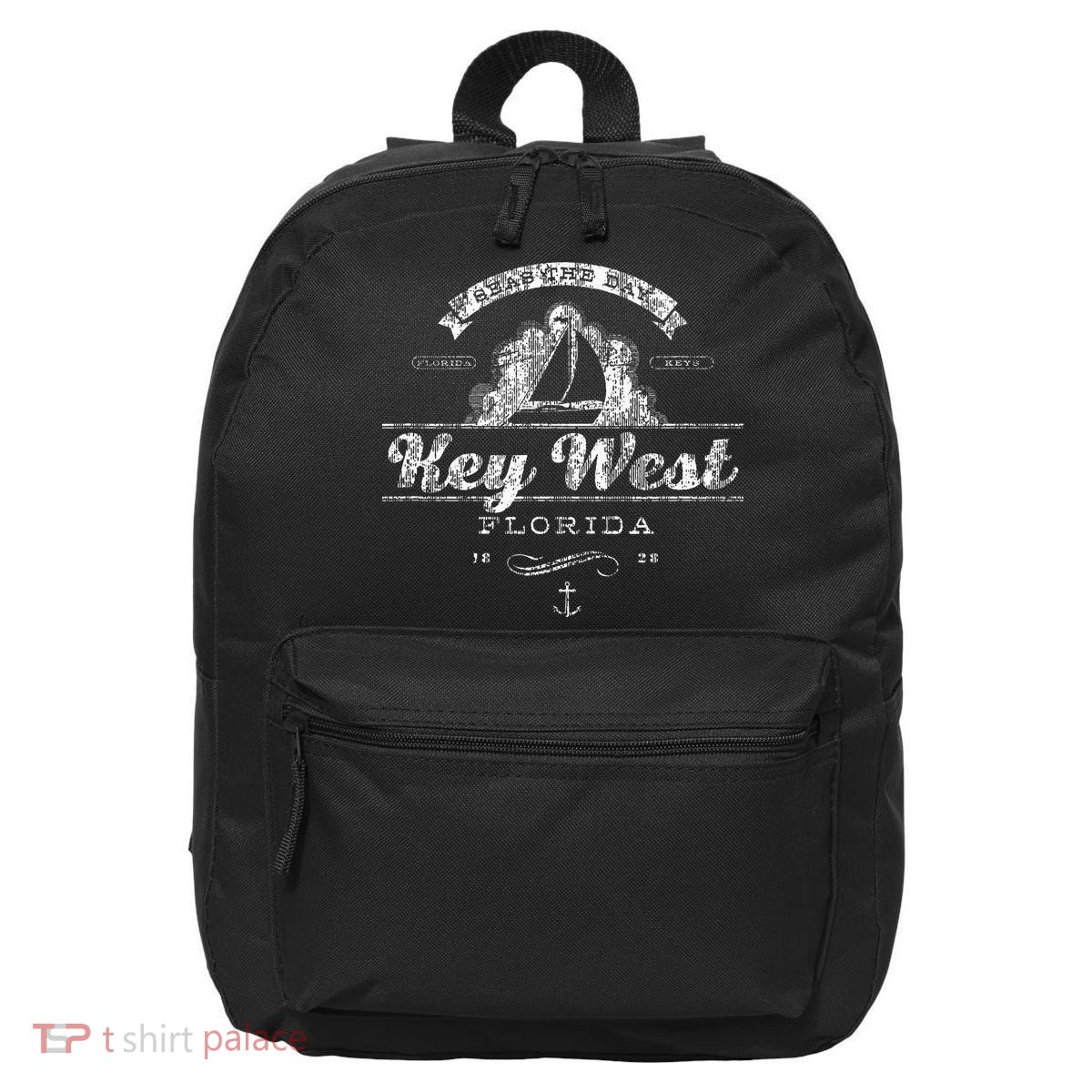 Key West Fl Sailboat Nautical 16 in Basic Backpack