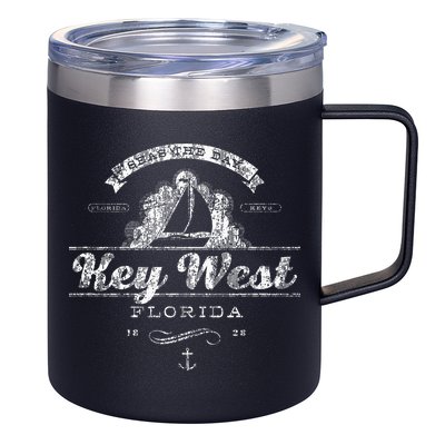 Key West Fl Sailboat Nautical 12oz Stainless Steel Coffee Mug