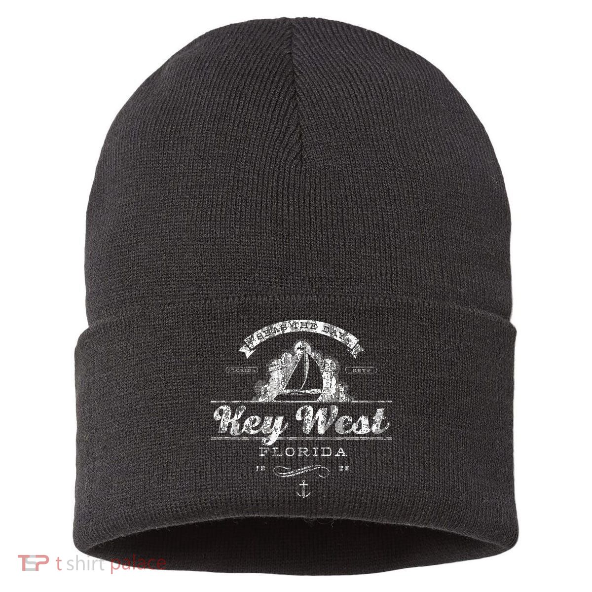 Key West Fl Sailboat Nautical Sustainable Knit Beanie