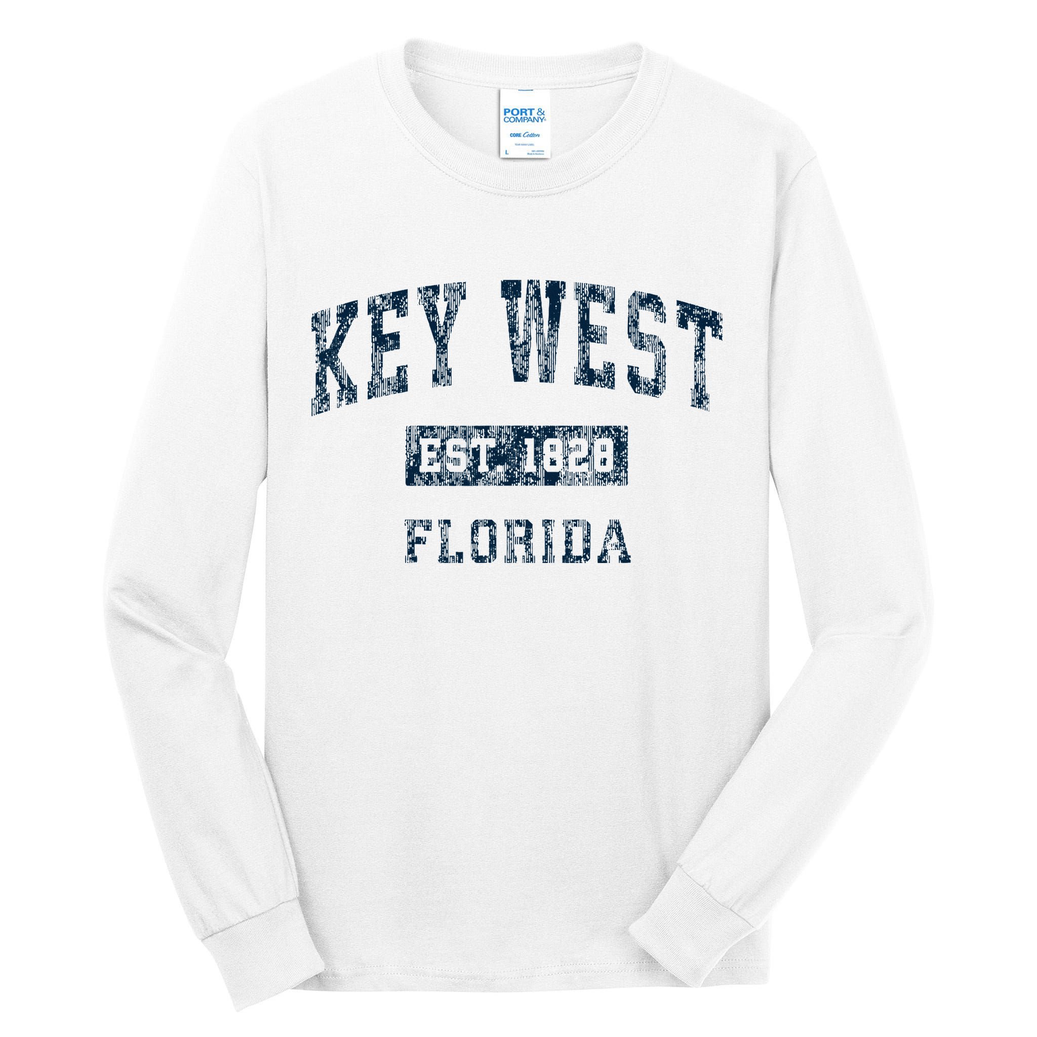 Key West Florida Fl Vintage Sports Design Tall Long Sleeve T-Shirt