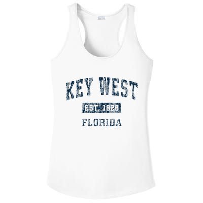 Key West Florida Fl Vintage Sports Design Ladies PosiCharge Competitor Racerback Tank