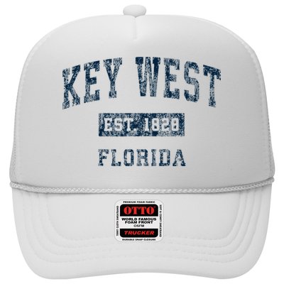Key West Florida Fl Vintage Sports Design Trucker Hat