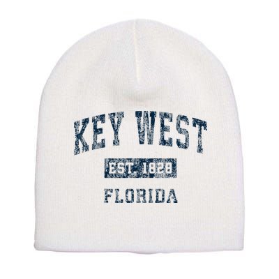 Key West Florida Fl Vintage Sports Design Short Acrylic Beanie