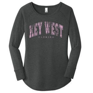 Key West Florida Keys Retro Us City State Travel Women's Perfect Tri Tunic Long Sleeve Shirt