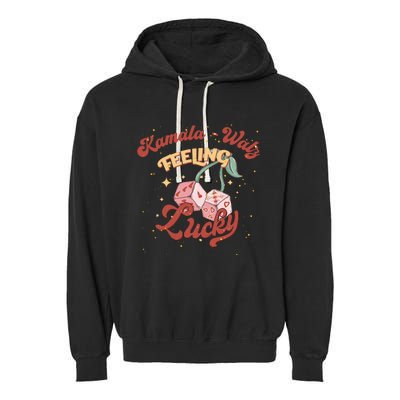 Kamala Walz Feeling Lucky Garment-Dyed Fleece Hoodie