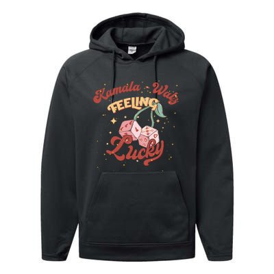 Kamala Walz Feeling Lucky Performance Fleece Hoodie