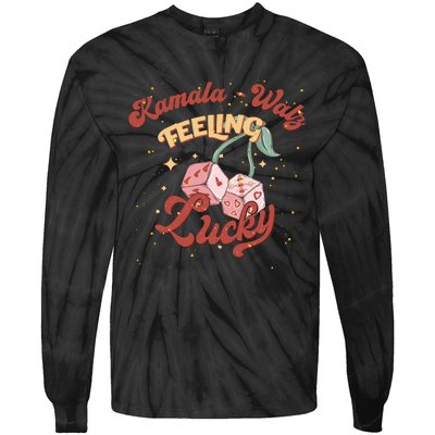 Kamala Walz Feeling Lucky Tie-Dye Long Sleeve Shirt