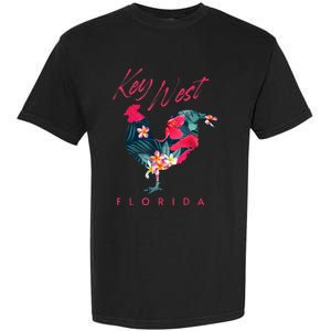 Key West Florida Chicken Lover Flower Hibiscus Souvenir Garment-Dyed Heavyweight T-Shirt