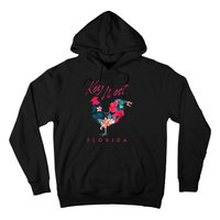 Key West Florida Chicken Lover Flower Hibiscus Souvenir Hoodie