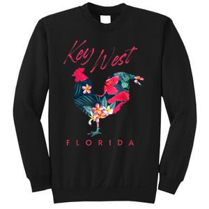 Key West Florida Chicken Lover Flower Hibiscus Souvenir Sweatshirt