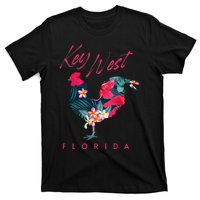 Key West Florida Chicken Lover Flower Hibiscus Souvenir T-Shirt