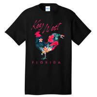 Key West Florida Chicken Lover Flower Hibiscus Souvenir Tall T-Shirt