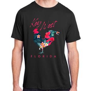 Key West Florida Chicken Lover Flower Hibiscus Souvenir Adult ChromaSoft Performance T-Shirt