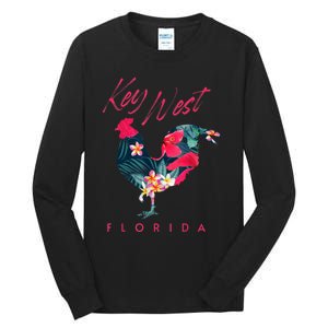 Key West Florida Chicken Lover Flower Hibiscus Souvenir Tall Long Sleeve T-Shirt