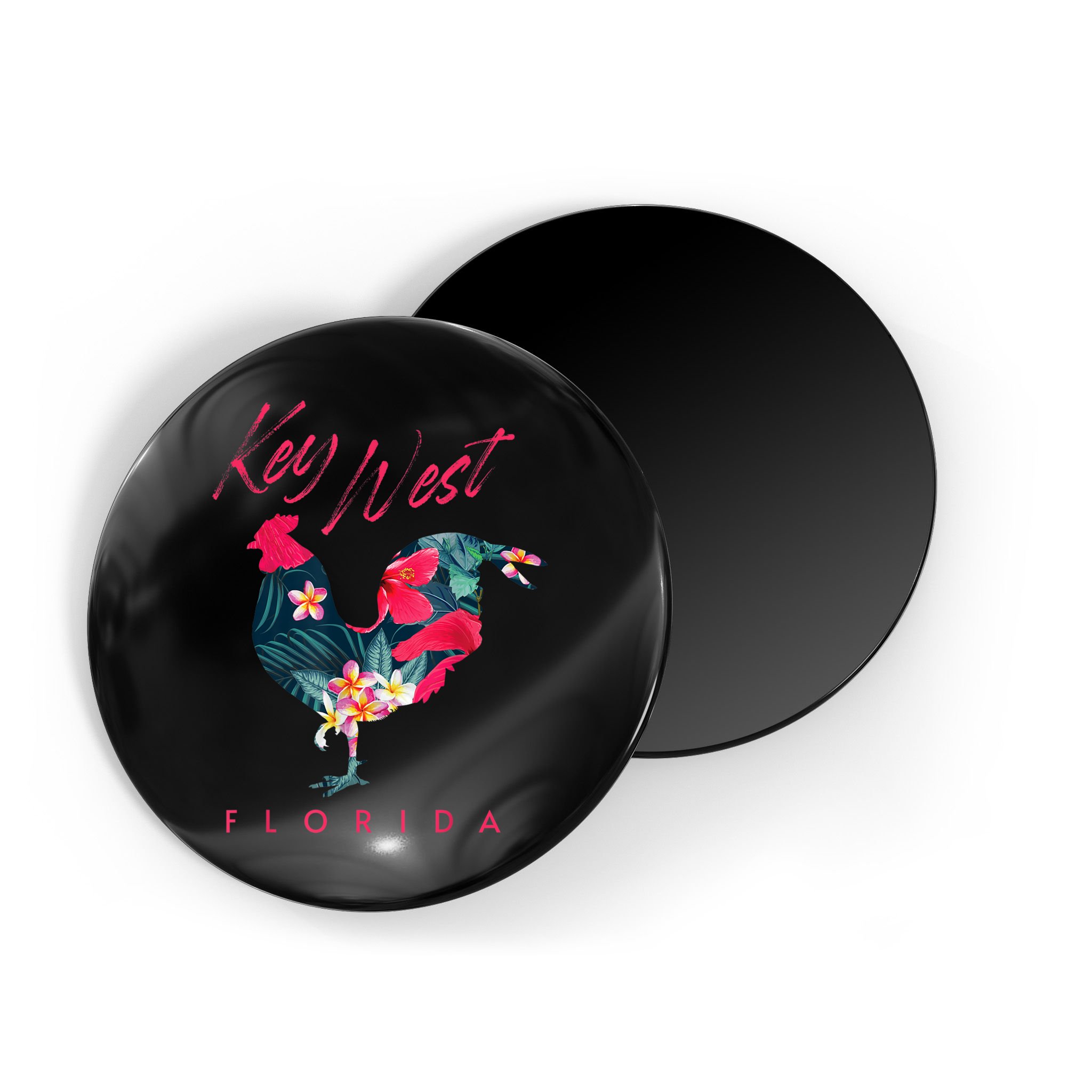 Key West Florida Chicken Lover Flower Hibiscus Souvenir Magnet
