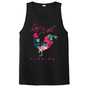 Key West Florida Chicken Lover Flower Hibiscus Souvenir PosiCharge Competitor Tank