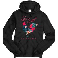 Key West Florida Chicken Lover Flower Hibiscus Souvenir Tie Dye Hoodie