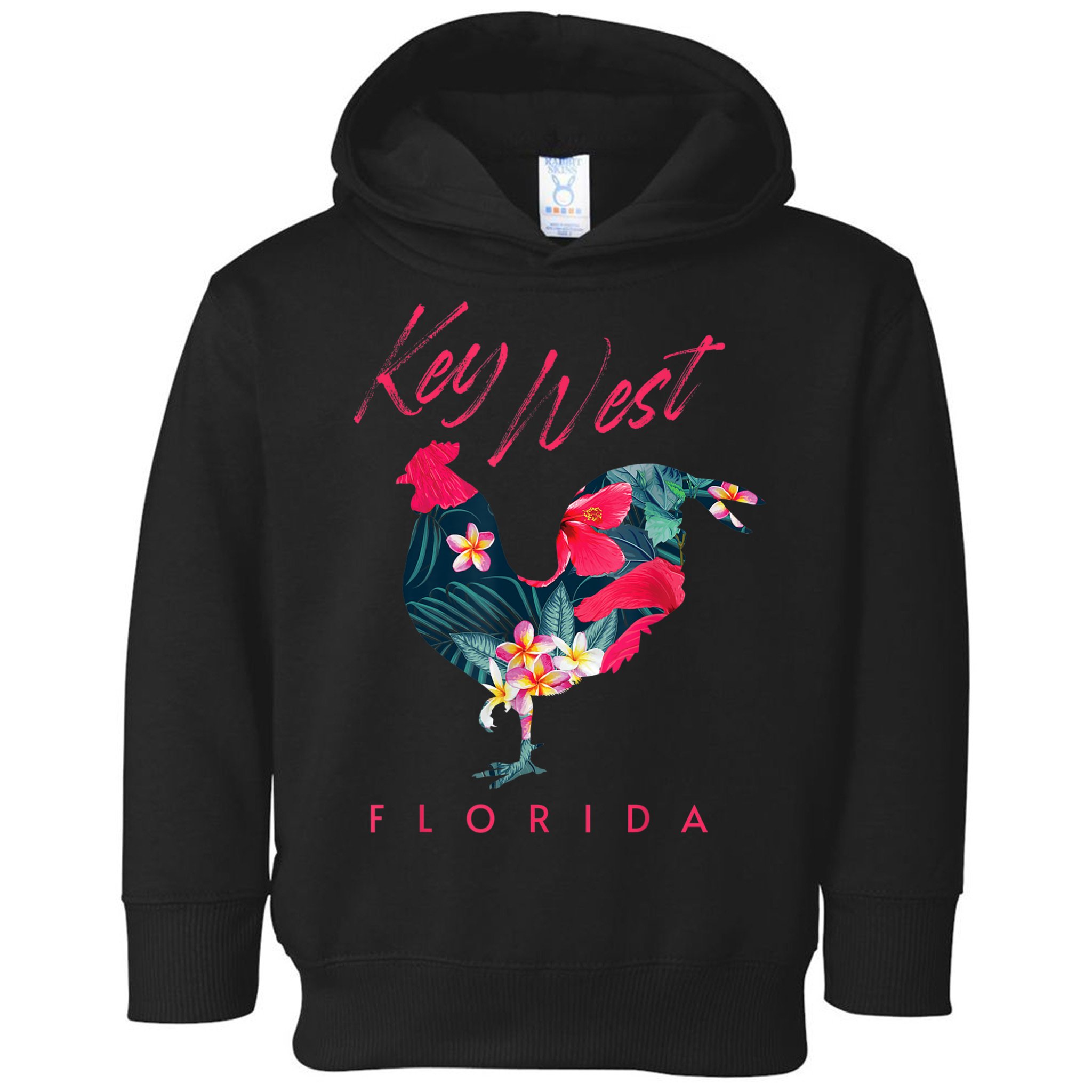 Key West Florida Chicken Lover Flower Hibiscus Souvenir Toddler Hoodie