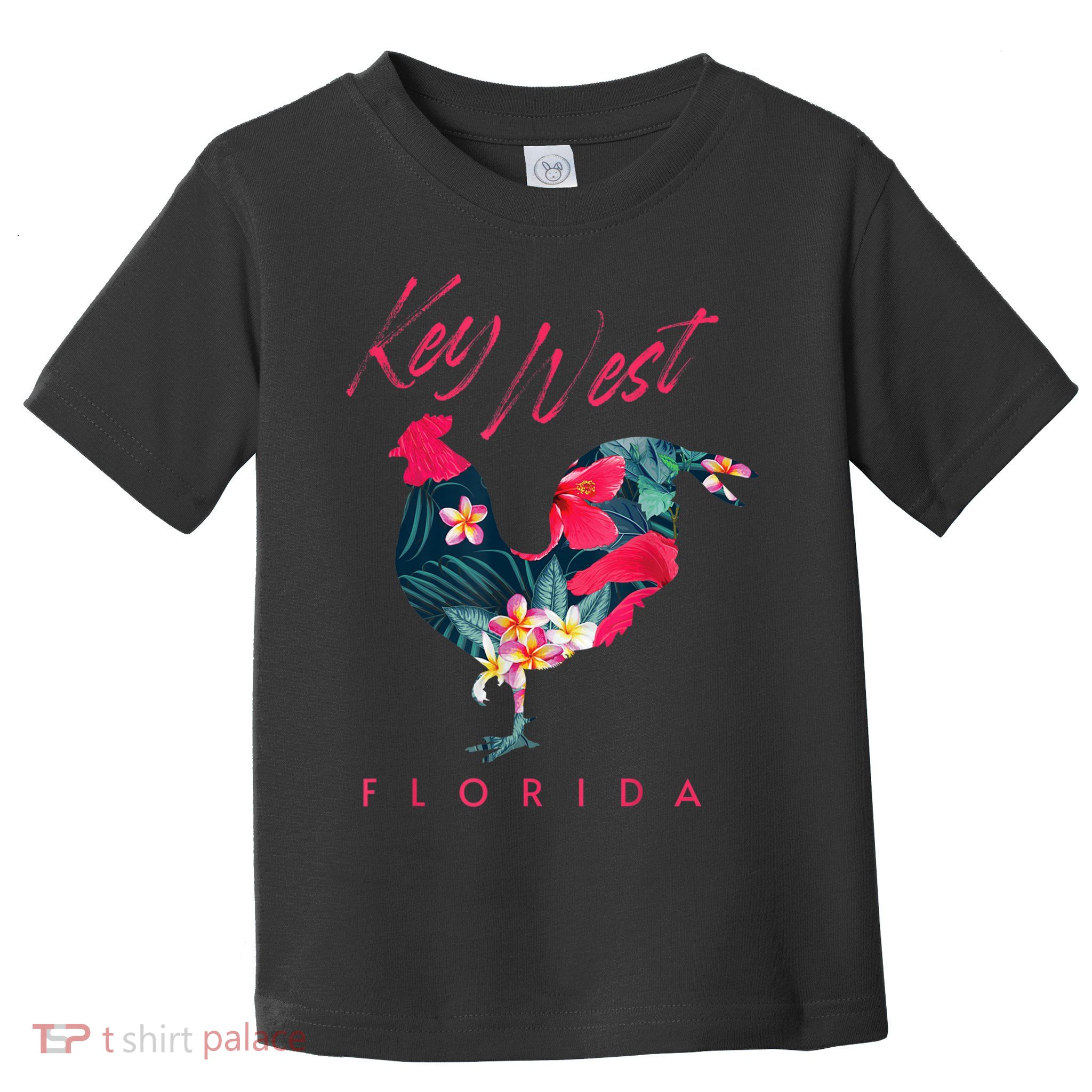 Key West Florida Chicken Lover Flower Hibiscus Souvenir Toddler T-Shirt