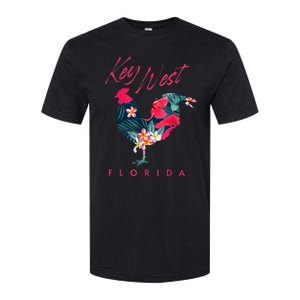 Key West Florida Chicken Lover Flower Hibiscus Souvenir Softstyle CVC T-Shirt