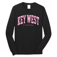 Key West Florida Summer Retro Preppy Throwback Long Sleeve Shirt